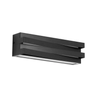 Arandela Aluminio Retangular 45Cm Ip54 Trama - PRETO
