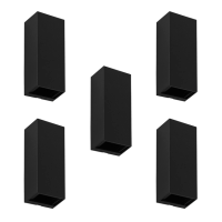 Kit 5 Arandelas Led Abs 5W 3000K Ip65 0 A 60° Block