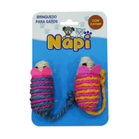 Brinquedo Para Gatos Ratinho Sisal Napi C/2 Unidades
