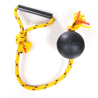 Brinquedo Cães LCM Borracha Bola Maciça Extraforte Com Corda 80mm