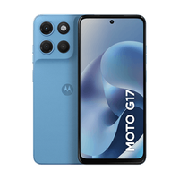 Smartphone Motorola Moto g17 256GB 12GB (4GB RAM + 8GB RAM Boost) camera 50MP Sony Lytia 600, tela FHD+ 60hz, bateria 5200 mAh - Azul Claro