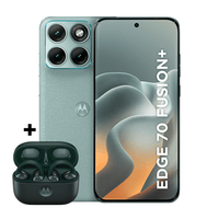 Kit smartphone motorola edge 70 fusion + e fone moto buds loop Swarovski Ice Melt 256B 24GB (12GB RAM + 12GB RAM Boost), camera 50MP Sony Lytia 710, Tela 1.5K extreme Amoled 144hz - Verde Claro