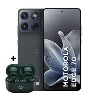Kit smartphone motorola edge 70 256GB e fone moto buds loop 24GB (8GB RAM + 16GB RAM Boost), Ultrafino, 3 cameras 50MP e tela extreme Amoled 120hz - Gadget Gray