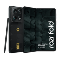 Smartphone Motorola Razr Fold 5G - FIFA World Cup Collection 1TB 32GB (16GB RAM+16GB Ram Boost), Tela interna 8.1" e externa 6.6, extreme AMOLED, IP49 - Grafite