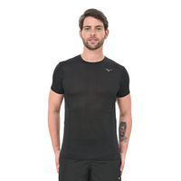 Camiseta de Treino Masculina Mizuno DryAeroFlow P Preto