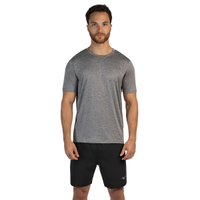 Camiseta de Corrida Masculina Mizuno Run Spark 2 Mescla P Cinza