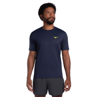 Camiseta de Corrida Mizuno Focus Stamp Masculina P Azul