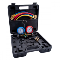 Kit Manifold com Visor e Jogo de Mangueiras 5/16 pol 90cm para R410/R22/134/404 Hulter HT5536HPF
