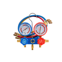 Kit Manifold com Visor e Jogo de Mangueiras 1/4 pol 90cm para R410/R438/R22/R32 Hulter HT5MF-SPLITF
