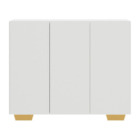 Gabinete Banheiro 3 Portas 90cm Multimóveis MP5031 Branco/Natural