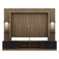 Rack Estante TV 65" com Leds Berlim Multimóveis Madeirado/Preto