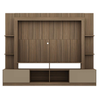 Estante com Suporte para TV até 65" Multimóveis Oslo FG3386 Madeirada/Lacca Fumê