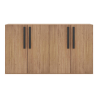 Aparador Buffet 4 portas Viena Multimóveis Rustic/Preto