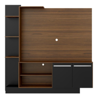 Estante com Suporte para TV até 55" Multimóveis Denver FG3069 Madeirada/Preta