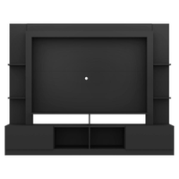 Rack Estante com Painel e Suporte TV 65" e 2 portas Oslo Multimóveis Preto