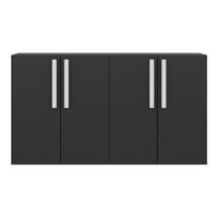 Aparador Buffet 4 portas Viena Multimóveis Preto/Branco