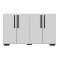 Aparador Buffet 4 Portas com Pés Quadrados Viena Multimóveis Branco/Preto