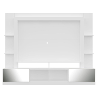 Estante com Espelho para TV até 65" Multimóveis Oslo FG3390 Branca/Lacca Fumê