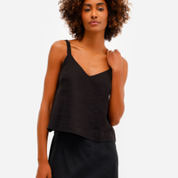 Regata feminina de viscose decote v preta