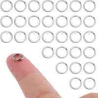 30pcs 8mm Stainless Steel Split Rings for Keychains & Jewelry Making