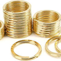 20 PCS 25mm Brass Key Rings, Split Rings for Keys & Crafts, Gold