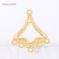 27mm*22mm Brass Charms Connector Finding 18K Gold Plated Irregular Connectors For Jewelry Making,DIY Earrings Making Accessories