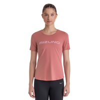 Camiseta de Corrida Mizuno Focus Stamp 2 GG Rosa