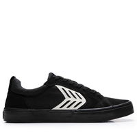 Tênis Cariuma Catiba Pro Low All Black Suede And Canvas Ivory Logo