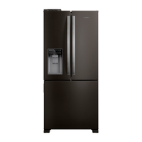Geladeira Brastemp Frost Free French Door Preta Com Água E Gelo Na Porta - Brh85me 110V