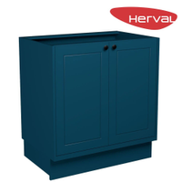 Balcão de Cozinha 2 Portas Herval Liz, Azul 80 cm