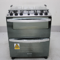 Fogão Brastemp 5 Bocas Duplo Forno Cor Inox Com Botões Removíveis E Exclusivo Aro Protetor - Bfd5ncrns2_Wotimo_Ce6646537 110V
