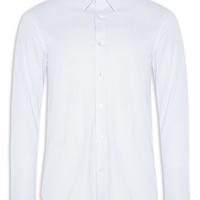 Camisa masculina manga longa listrada azul