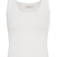 Regata feminina decote quadrado off white