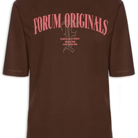 Camiseta masculina estampada marrom