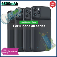 6800mAh Battery Charger Case Powerbank for IPhone 6 7 8 SE XR X XS 11 12 13 14 15 16 Pro Backup External Phone Charging Case