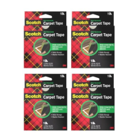 Scotch Double-Sided Carpet Tape 1. in x 0 Feet Heavy Duty Indoor/Outdoor Rug Gripper for Hardwood Vinyl Tile and Concrete Floor