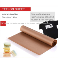 Te-flon Sheet for Heat Press, 1 Pcs PTFE Heat Press Transfer Sheet, Non Stick Heat Transfer Paper Reusable Heat Size 1 m x 2m