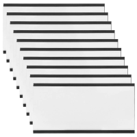 10Sets Magnetic Label Holders Clear Plastic Card Inserts Reusable Shelf Name Tags Magnetic Display Clips for Warehouse Office