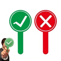 1PC Voting Paddles Double-sided Red-Green Response Signs Audience Voting Paddles for Students Teachers School Competition Game