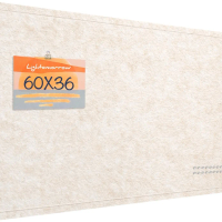Large Felt Bulletin Board 60x36 Inches for Wall - Foldable Photo Display Board with Self-Adhesive Tape and 20 Push Pins