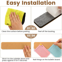 Cork Material Self Adhesive Cork Board Self Adhesive Frameless Pushpin Cork Board Removable Cork Wall Tiles Photos Wall Decor