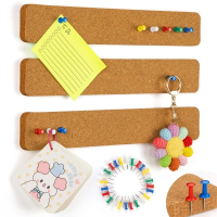 Cork Material Self Adhesive Cork Board Frameless Self Adhesive Pushpin Cork Board Removable Cork Bulletin Board