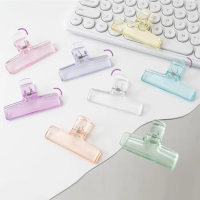 16 Pcs Clear Binder Clips, Plastic Bag Clip, Acrylic Paper Photo Food Clamps, Wide Mouth Seal Clamp, Transparent Air Tight Seal