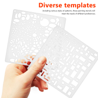 6pcs Painting Templates Diy Decorative Wall Wood Tree Branches Bubbles Graffiti Large Custom Journal Stencils Canvas Crafts