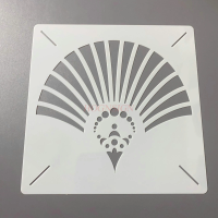 1pcs 20cm square hollow painting template white washable