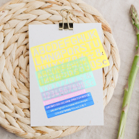 4Sets Digital Letter Plastic Template Ruler High Quality Waterproof Wear Resistant Crafts Scrapbook Gift Card DIY