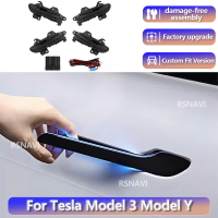 RGB color streamer Plug and play For Tesla Model 3 Y Highland Eletric Multi-LED Handbar OTA Waterproof Door Handles Car