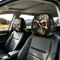 2pcs Car Headrest Funny Cover Accessories Interior Gadgets Decor Styling Ideas Seat Covers Vehicle Supplies Automobiles Parts