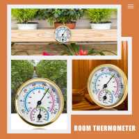 2Pcs Indoor Outdoor Thermometer Hygrometer Accurate Temperature Humidity Monitor Wall Hanging Weather Gauge for Home Office