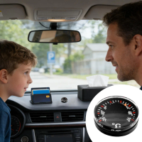 1PC Mini Car Thermometer Battery-free Dashboard Thermometer, Easy Stick Mount, No Battery Required, Compact Car Interior